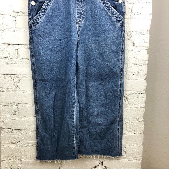 Vintage 90’s No Boundaries Raw Hem Denim Jean Overalls - Picture 3 of 7